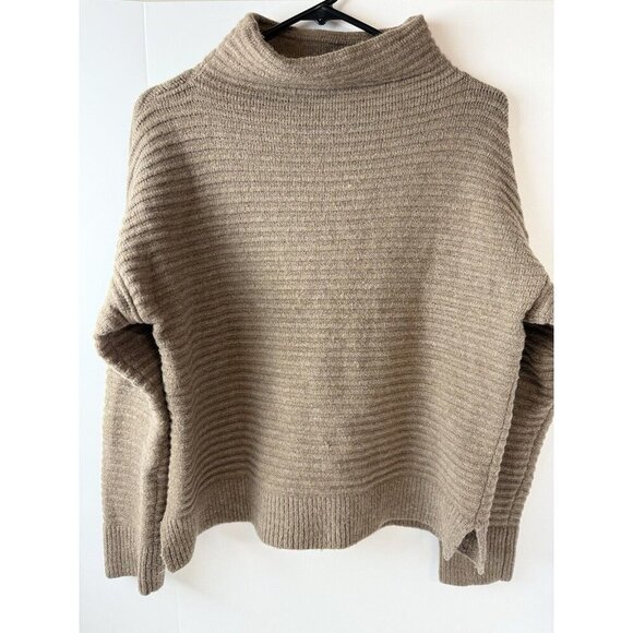 Madewell Wool‎ Belmont Donegal Mockneck Sweater Cozy Brown Sz S - Picture 2 of 5